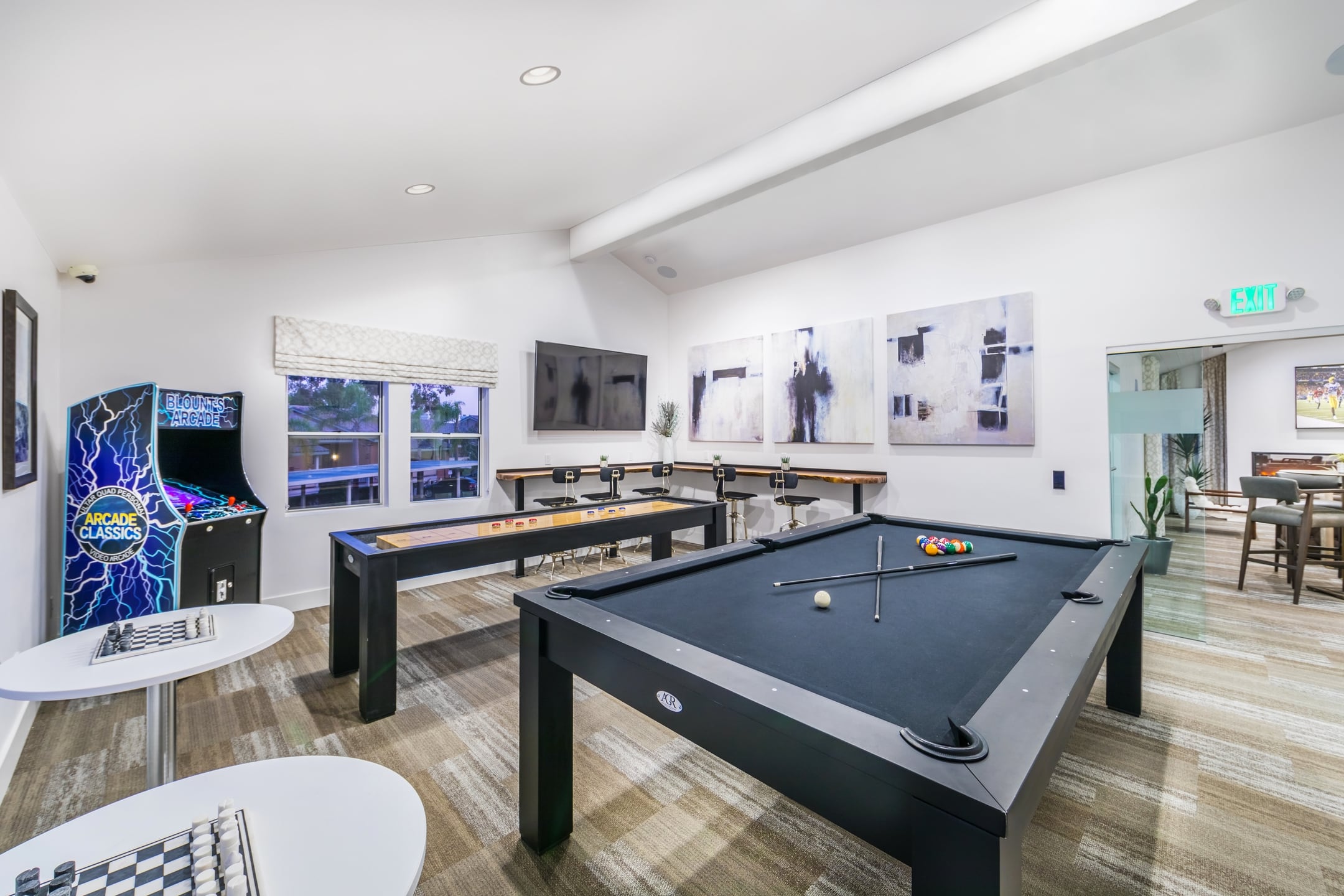 Clubhouse with pool table